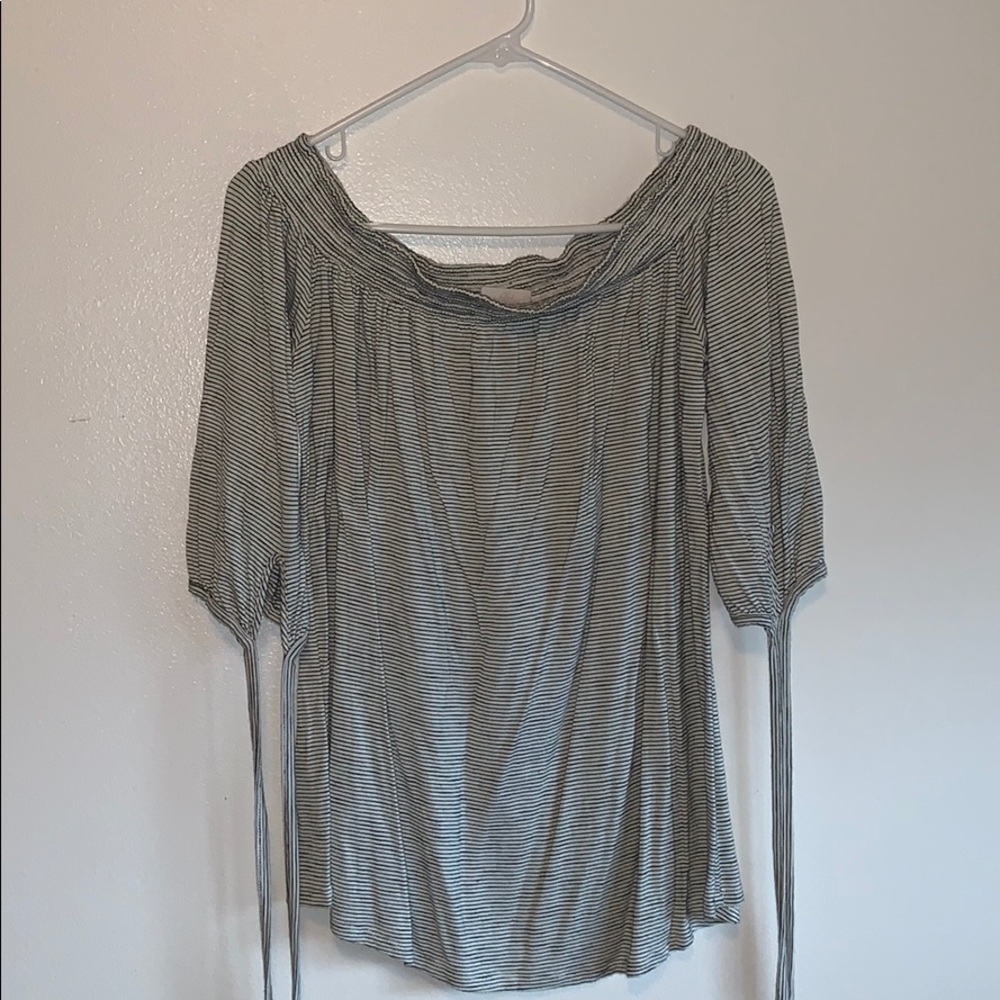 Off the shoulder stripped top
